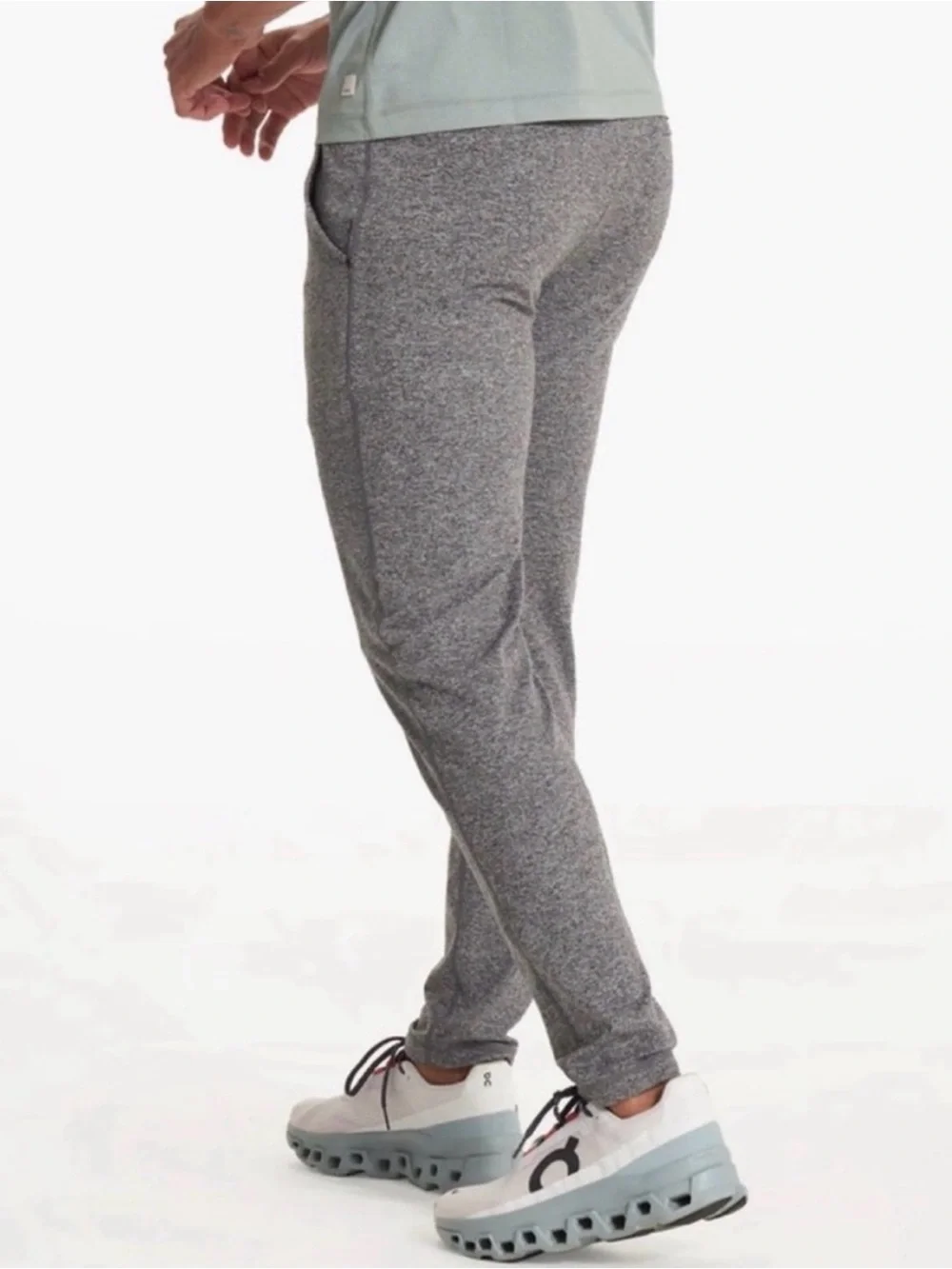 Vuori Ponto Performance Pant Medium Heather Gray DreamKnit Pull-On Straight Leg